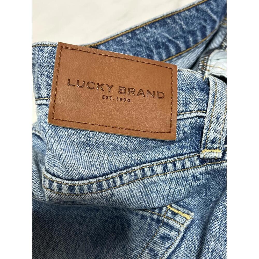Lucky Brand Mid Rise Boyfriend Flare Distressed Jeans Size 00/24R - Picture 6 of 9